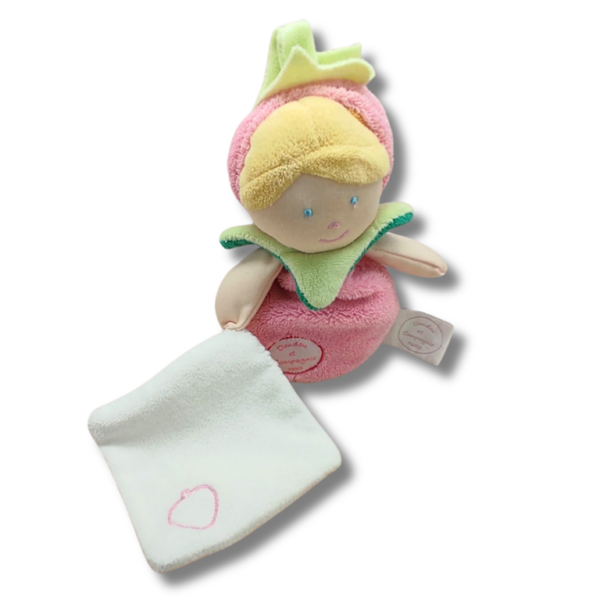 12-1.png Fraisette la poupée rose - Doudou personnalisé