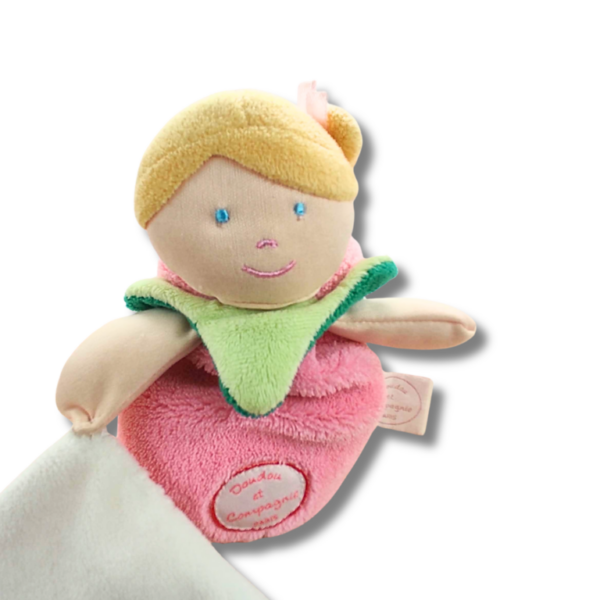 13-1.png Fraisette la poupée rose - Doudou personnalisé