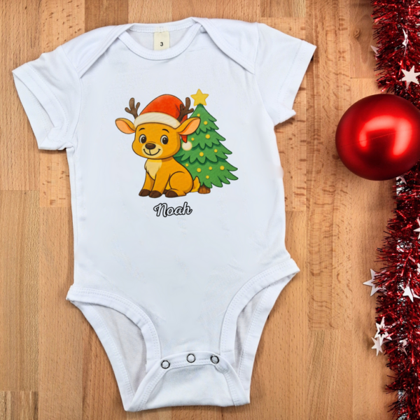 Coffret bébé personnalisé noël garçon - Body, boule noël et doudou