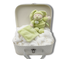 boitenon-venu-avec-4.png Mika, le petit ours vert - Doudou personnalisé