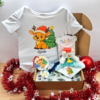 Coffret bébé personnalisé noël garçon - Body, boule noël et doudou