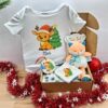 Coffret bébé personnalisé noël garçon - Body, boule noël et doudou