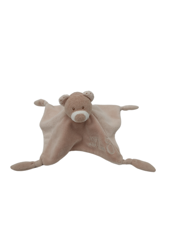 doudou-carre-ours-marron.png Bruno, le petit ours marron - Doudou personnalisé
