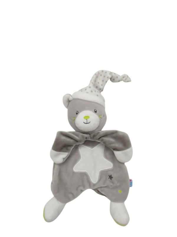 doudou-chat-gris-plat-etoile-sucre-d-orge.png Gaston Le Compagnon des Premières Émotions