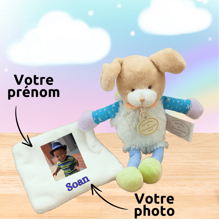 Igor le chien joyeux – Doudou personnalisé
