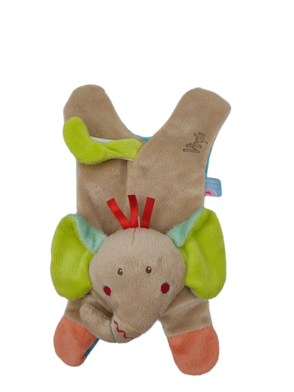 doudou-elephant-plat-sucre-d-orge-2.png Ellie, l'Éléphant Multicolore Enchanté - Doudou personnalisé