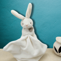 doudou-lapin-blanc-mouchoir-blanc-2.png Routy le lapin câlin - Doudou personnalisé