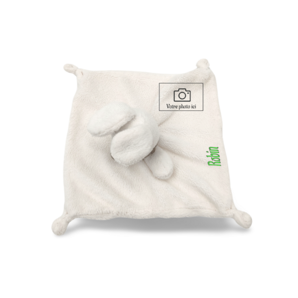 doudou-lapin-blanc-plat.png Liam, le Lapin Blanc Doux et Câlin - Doudou personnalisé