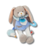Body le lapin gris bleu orange attachant - Peluche personnalisée