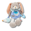 Body le lapin gris bleu orange attachant - Peluche personnalisée