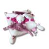 doudou-lapin-carre-rose-et-violet-1.png Cerise le lapin craquant - Doudou personnalisé