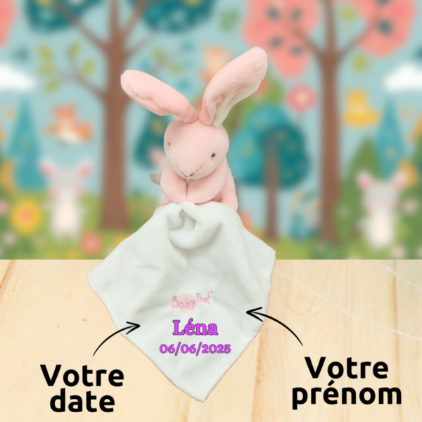 Croky la lapine malicieuse – Doudou personnalisé