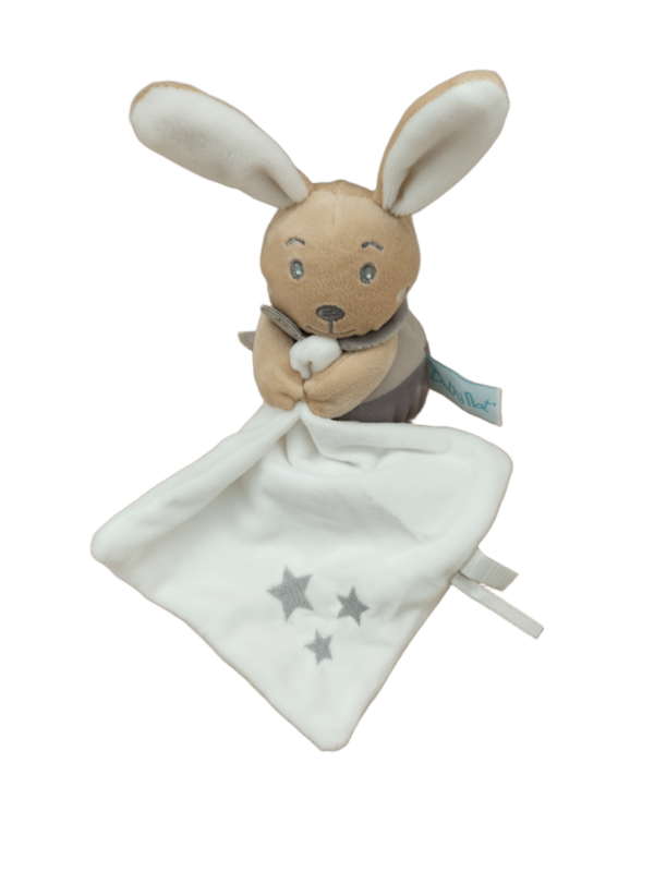 Croustille le lapin curieux – Doudou personnalisé