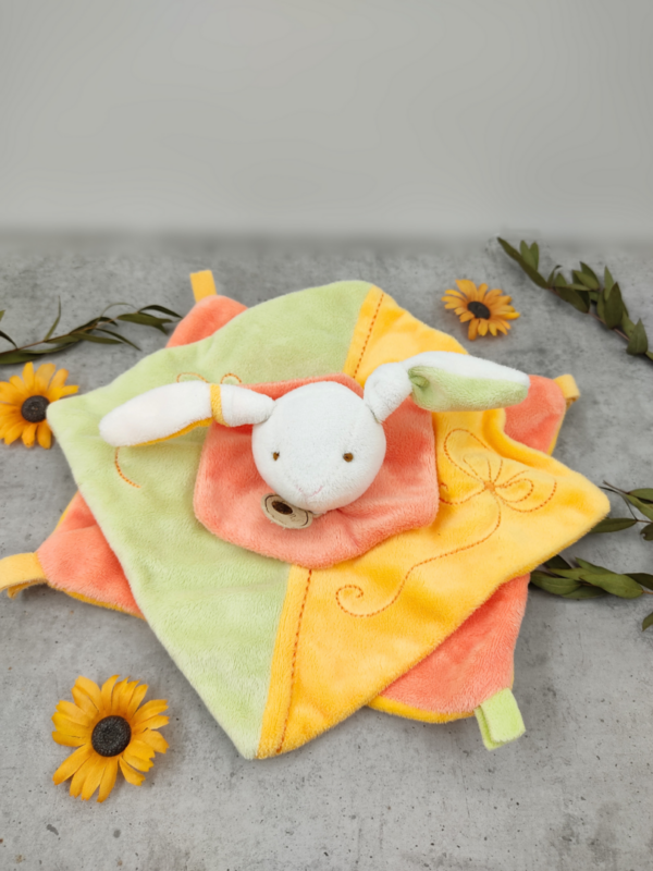 doudou-lapin-orange-et-jaune-vert.png Calinou Doudou Étoilé
