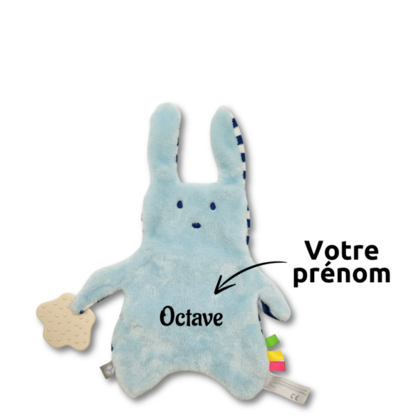 doudou-lapin-personnalise.png Frimousse le lapin explorateur - Doudou personnalisé