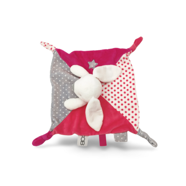 doudou-lapin-rose-et-blanc-3.png Soren, le lapin Rose - Doudou personnalisé