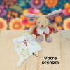 Lou, le lapin lumineux – Doudou personnalisé