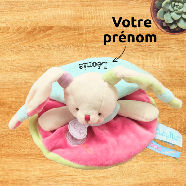 Lilia, lapine pétillante – Doudou personnalisé