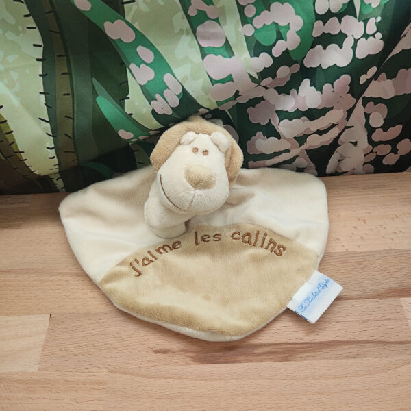 Câlinou le lion tendre – Doudou personnalisé