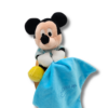 Mickey, la Peluche au Mouchoir Bleu Phosphorescent - Doudou personnalisé