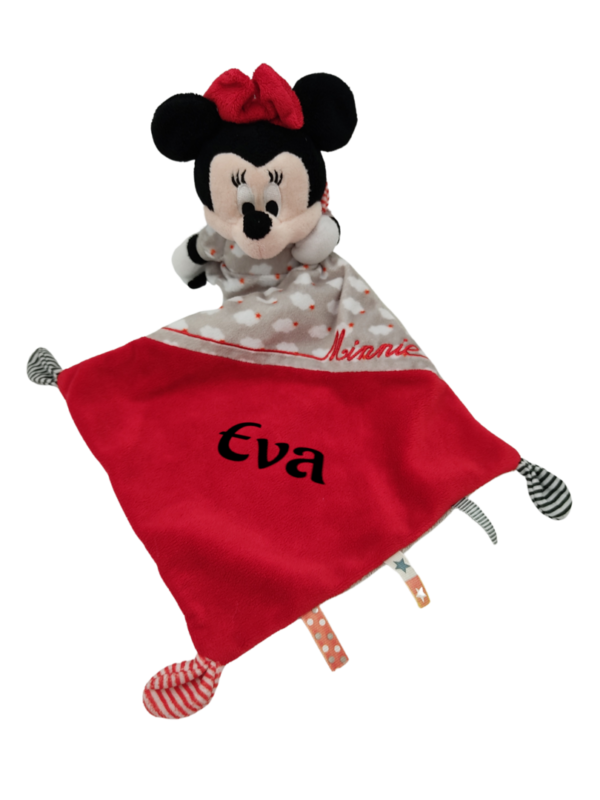 doudou-minnie-mouchoir-rouge-disney-1.png Minnie la douce compagne - Doudou personnalisé