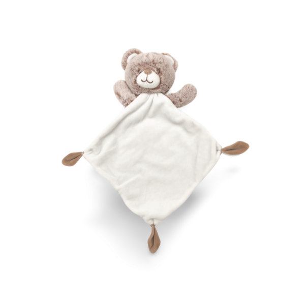 doudou-ours-mouchoir-blanc-1.png Oliver, l'ours marron - Doudou personnalisé