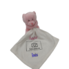 doudou-ours-rose-mouchoir-blanc-baby-nat-1.png Léa l'ourse rêveuse - Doudou personnalisé