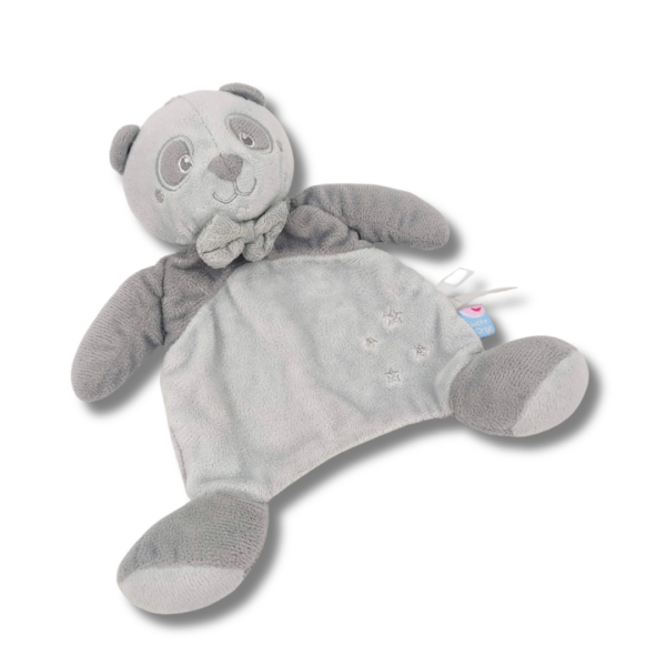 doudou-panda-gris.png Pandi le petit gris - Doudou personnalisé