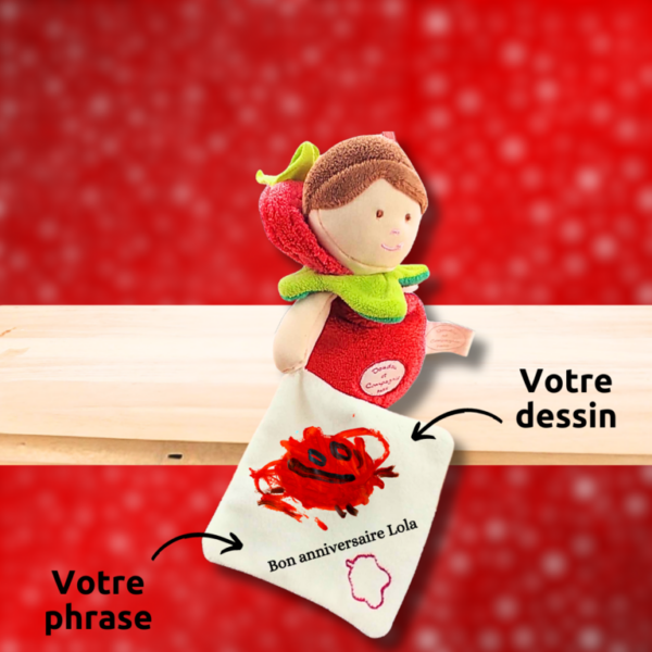 doudou-personnalise.png Frambeline, la douceur acidulée - Doudou personnalisé