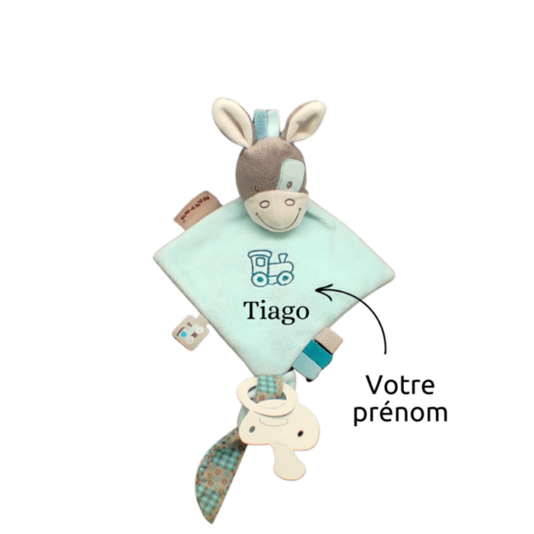 Gaston l'âne voyageur - Doudou personnalisé