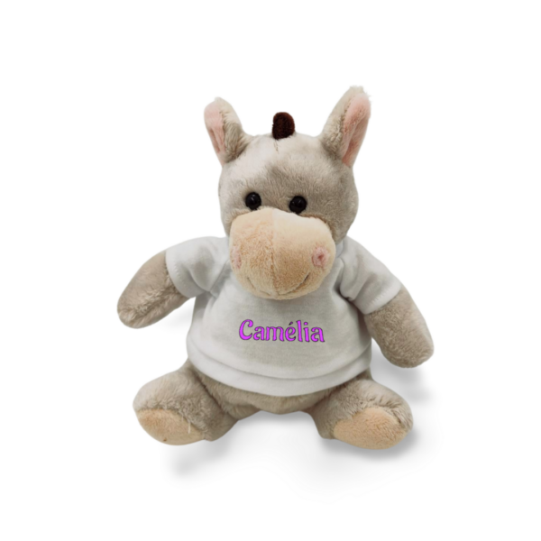 Tibo l'âne curieux - Peluche personnalisée