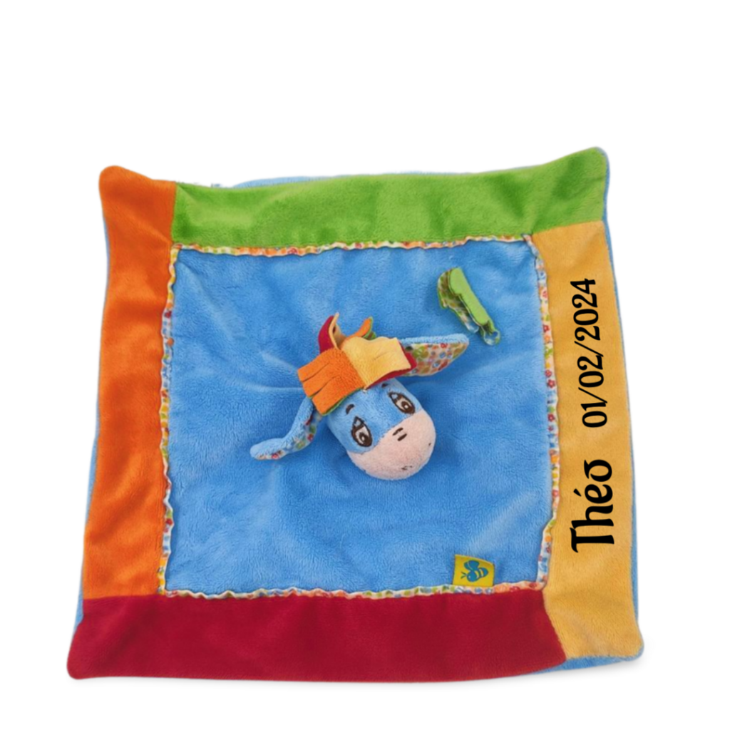 Bourriquet coloré doudou personnalisé