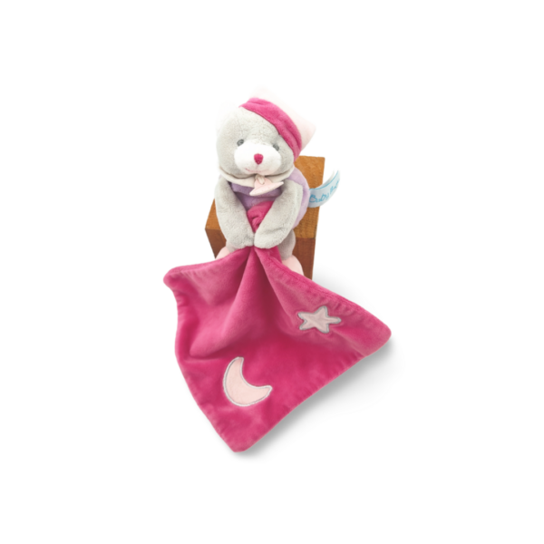 doudou-personnalise-chat-rose-mouchoir-luminescent-1.png Poupi le chat câlin - Doudou personnalisé