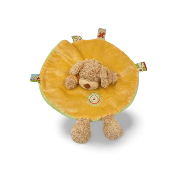 doudou-personnalise-chien-rond-1.png Jack Jack le chien rond plat et jaune - Doudou personnalisé