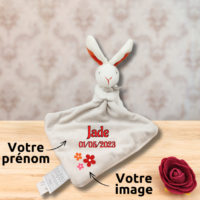 doudou-personnalise-lapin-avec-photo-cadeau-bebe.png Youki Le gardien des rires - Doudou personnalisé