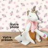 Zoé la licorne câline - Doudou personnalisé