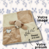 doudou-personnalise-ours-avec-prenom-et-photo.png Noah le petit Ours beige - Doudou personnalisé