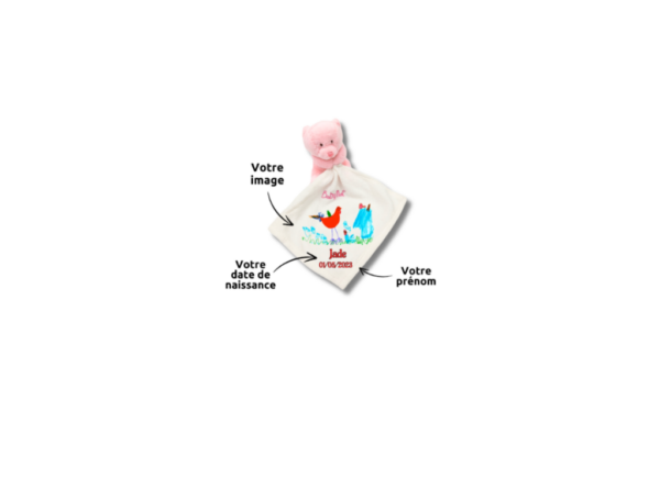 doudou-personnalise-ours-avec-votre-dessin.png Léa l'ourse rêveuse - Doudou personnalisé