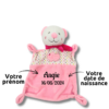 Aria, l'ours au corps rose - Doudou personnalisé