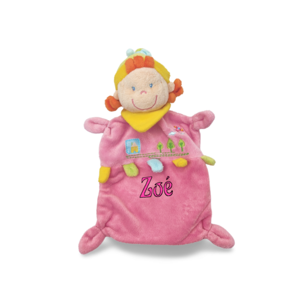 Nelly la petite fille attentionnée - Doudou personnalisé