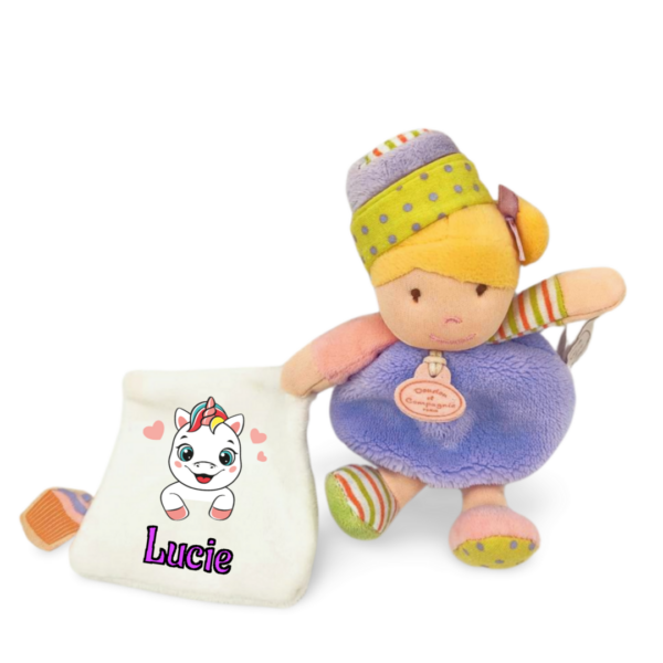doudou-personnalise-poupee.png Emie la petite poupée - Doudou personnalisé