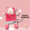 doudou-personnalise-souris-rose-2.png Poucinette souris rose - Doudou personnalisé