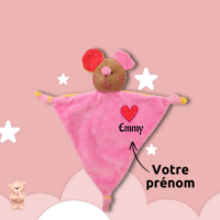 Mila, la Souris Rose Tout en Rires - Doudou personnalisé