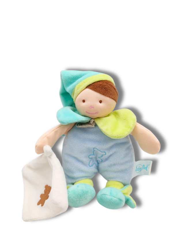doudou-petite-fille-mouchoir-bleu-et-vert.png Lison, la Compagne Douceur de votre Petite Fille