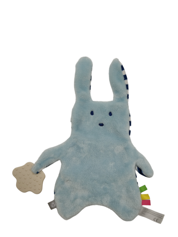 doudou-plat-bleu-lapin-oxybul.png Frimousse le lapin explorateur - Doudou personnalisé