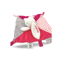 doudou-plat-plat.png Soren, le lapin Rose - Doudou personnalisé