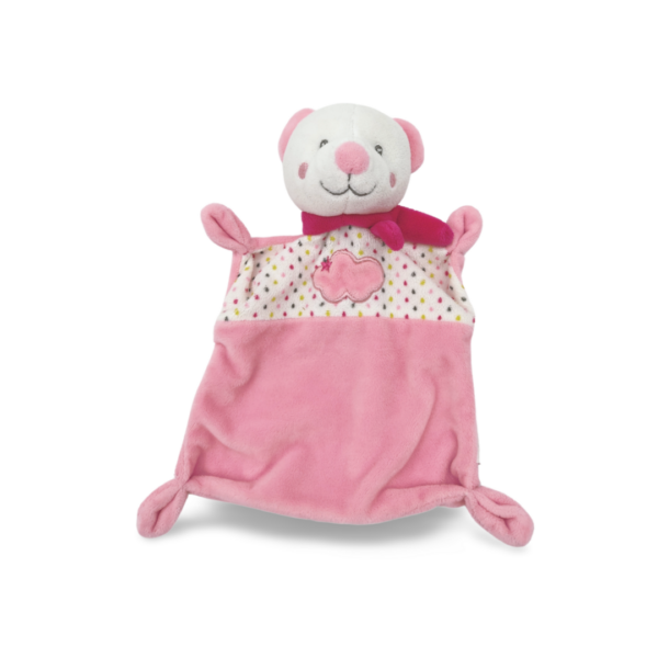Aria, l'ours au corps rose - Doudou personnalisé