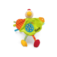 doudou-poule.png Poulette, la Compagne Joyeuse - Doudou personnalisé