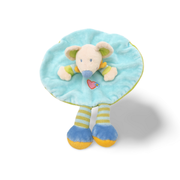 Mia, la souris à la jupe bleue - Doudou personnalisé