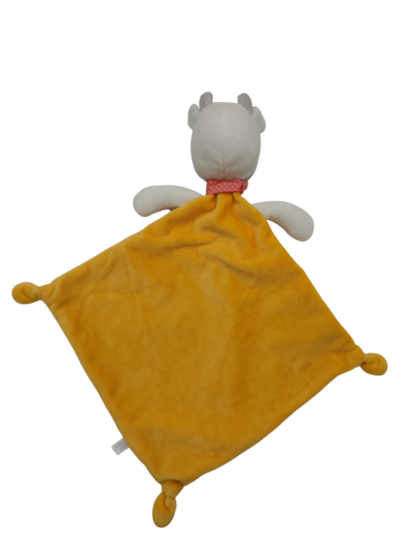 doudou-vache-jaune-et-bleu-mots-d-enfants.png Chouchou vache rêveuse - Doudou personnalisé